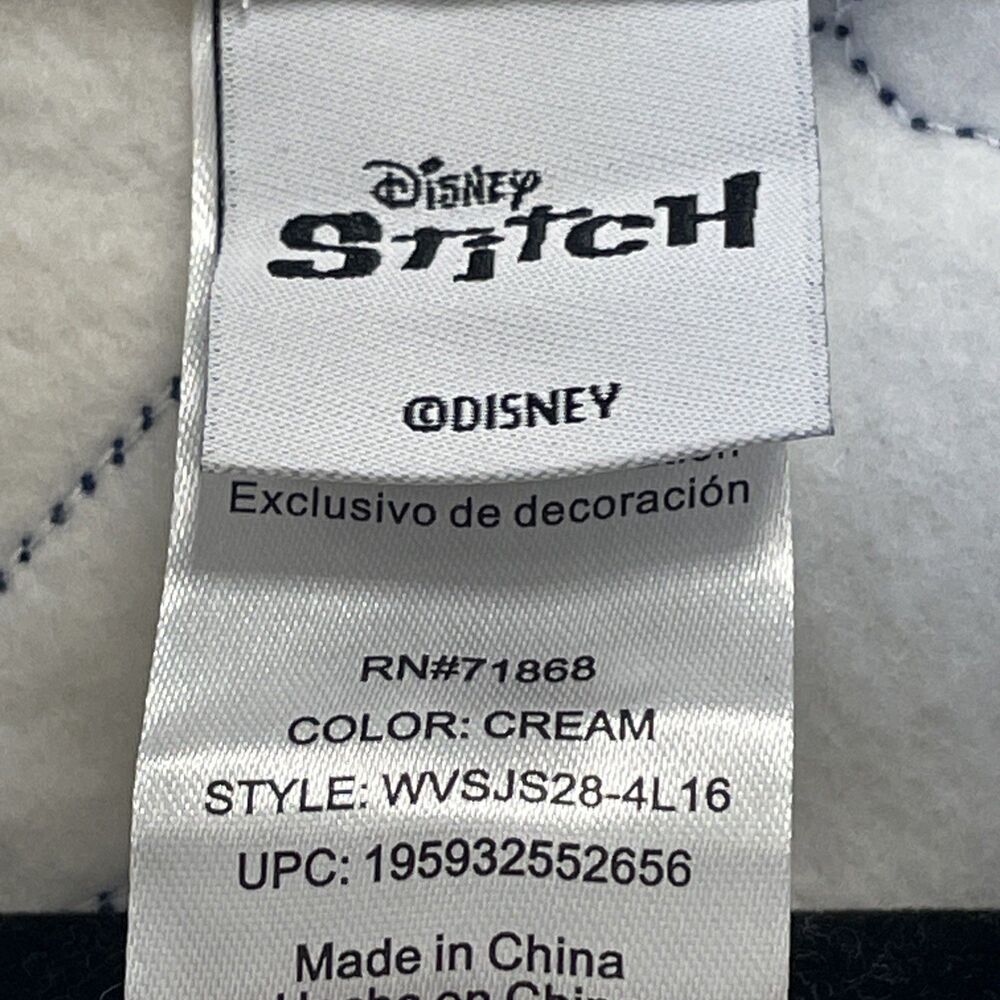 NEW! Disney Lilo & Stitch, Zip Up Hoodie Size MD, Off White, Outline AOP, Freeze - Picture 4 of 8